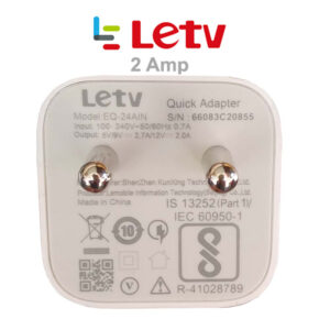 LeTv Charger 2 Amp (12W) Fast Charging Support with Type-C Cable Buy Online