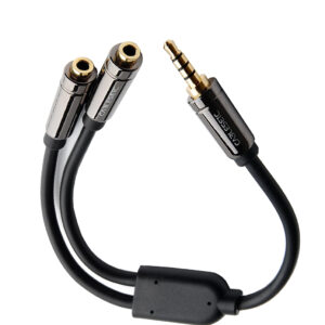 CABLESETC 3.5mm Stereo Jack pin to Headset Earphone Adapter for mobile phones & PC