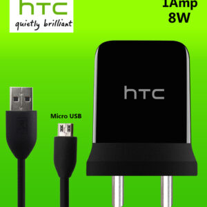 HTC 1 Amp Charger (8W Charging Support) with Micro USB Cable for HTC Mobiles