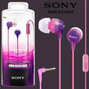 Sony MDR-EX15AP Earphone In-Ear Purple with Calling Mic